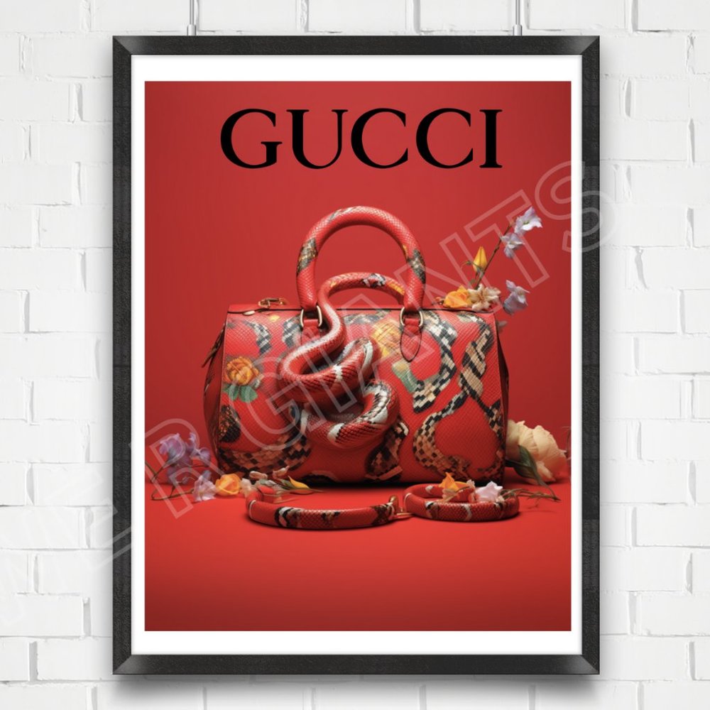 Gucci SNAKE PURSE Print 11" x 14"